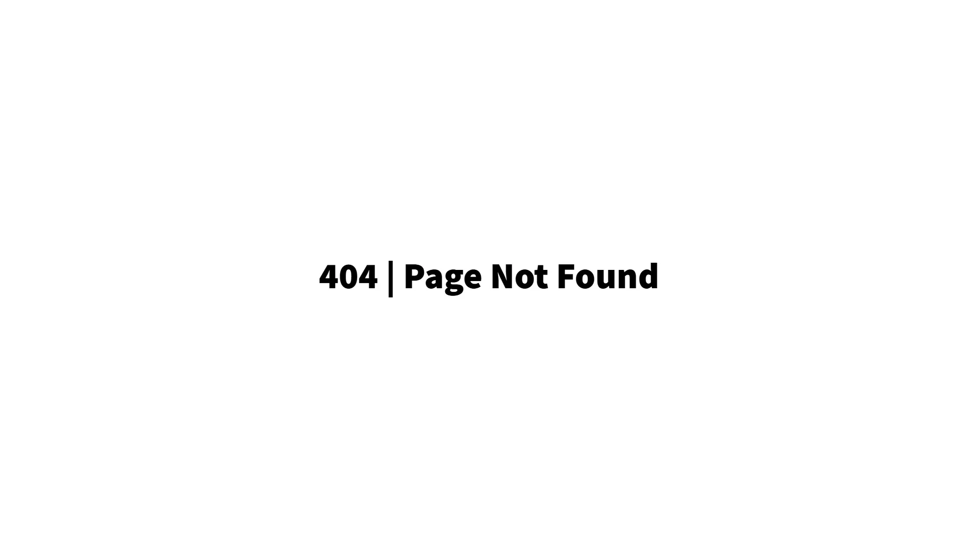 Nondescript 404 page